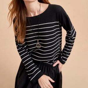 La Ligne Lee Sweater, Knit Linen Blend, Sz M, NWT